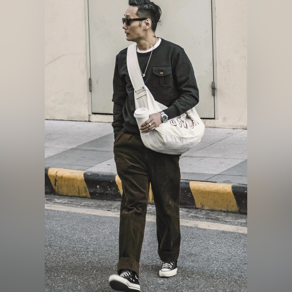 Bronson NS Corduroy Pants Men Pleated Casual Trousers Slacks Workwear OLD MONEY - Picture 10 of 12